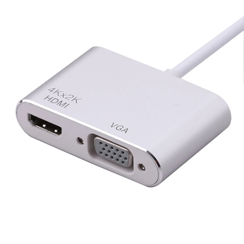 Адаптер 4K USB C HDMI VGA Тип к ТВ видео конвертер для Macbook Samsung Galaxy S9/S8/Note 9 Huawei Mate 10 P20 Pro LG