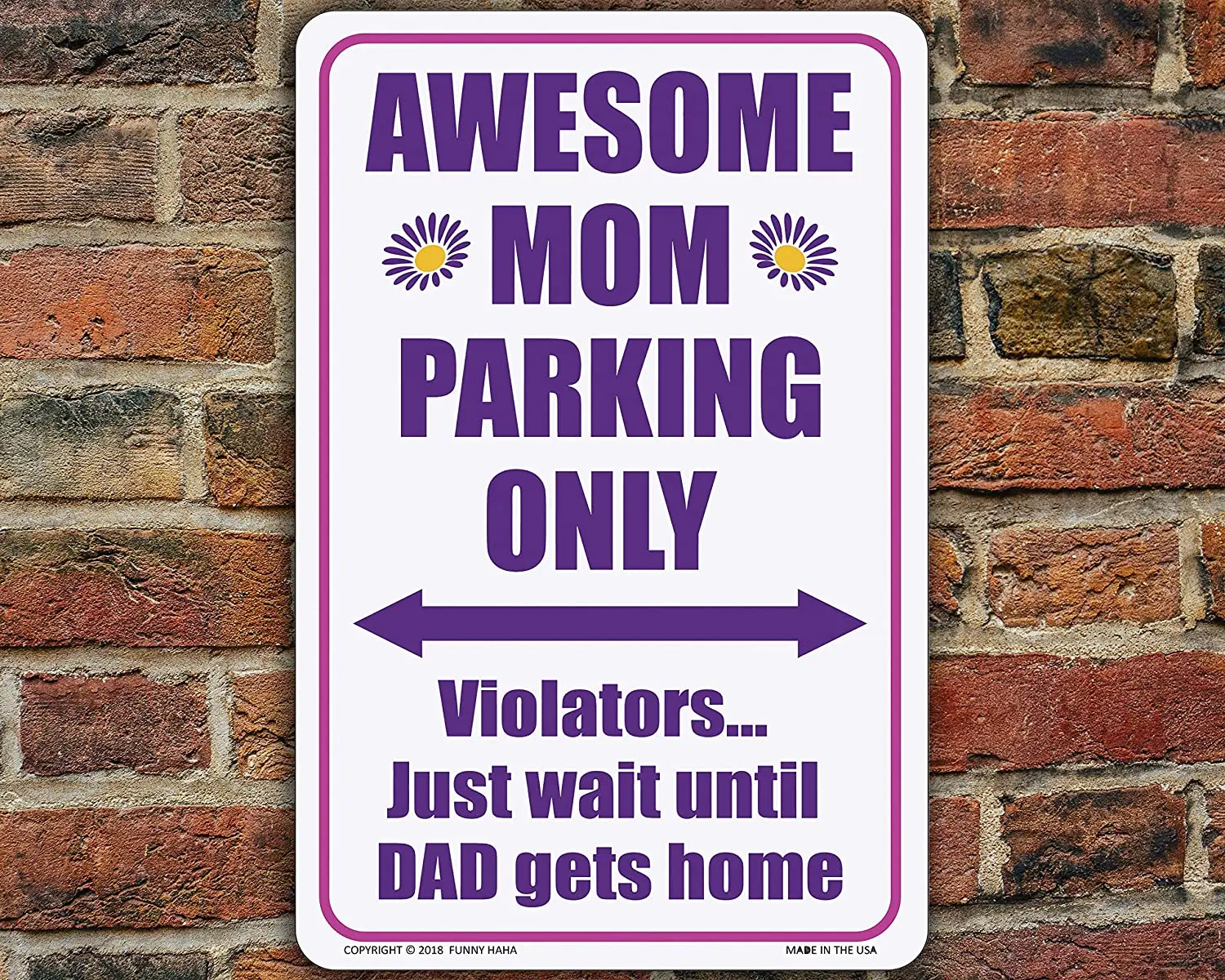 

Diuangfoong Mom Parking Only Funny Metal Sign 12"×8"