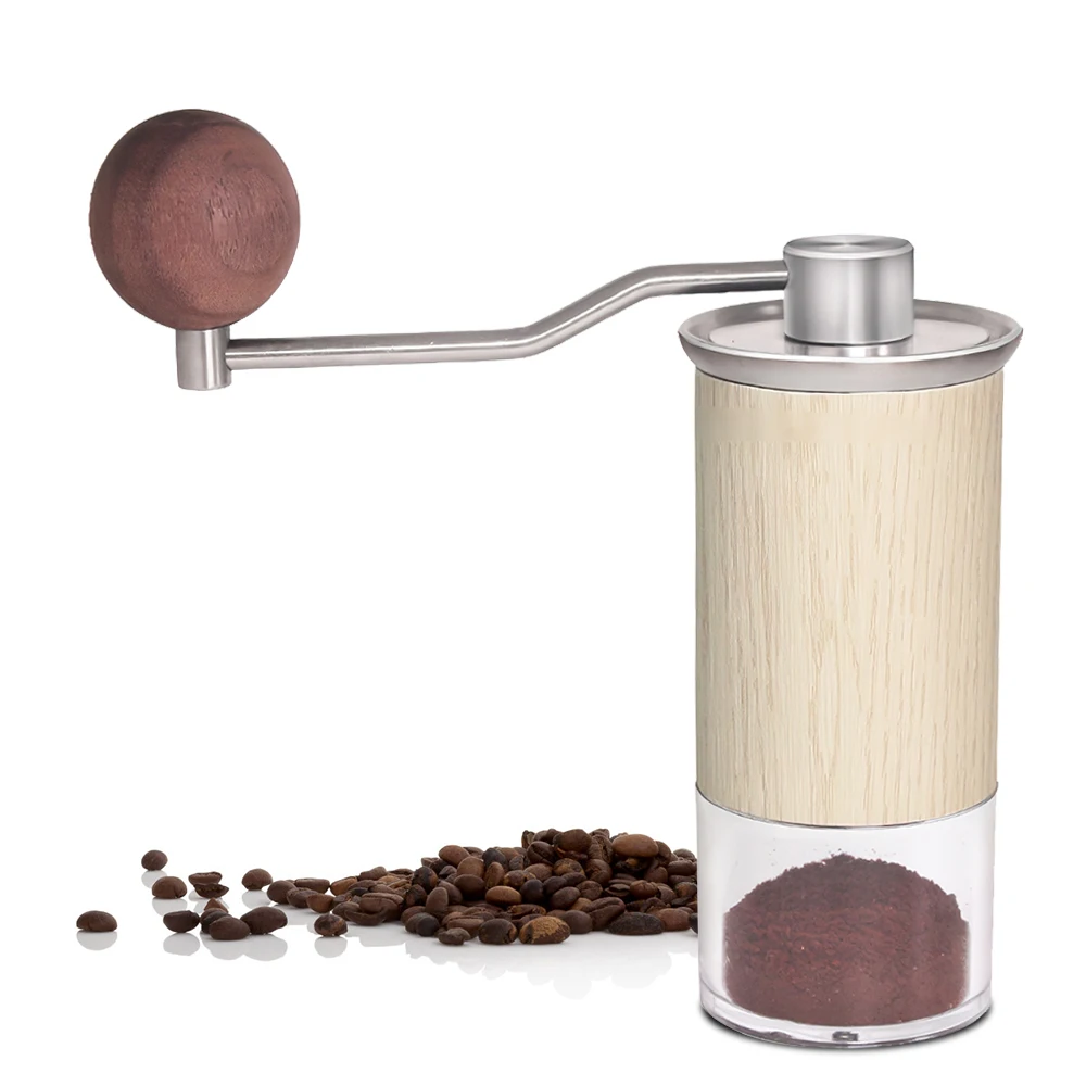 

Hand-Cranked Manual Coffee Grinder Steel Core Mini Portable Hand Espresso Grinder for Coffee Bean Pepper Spice Kitchen Stainless