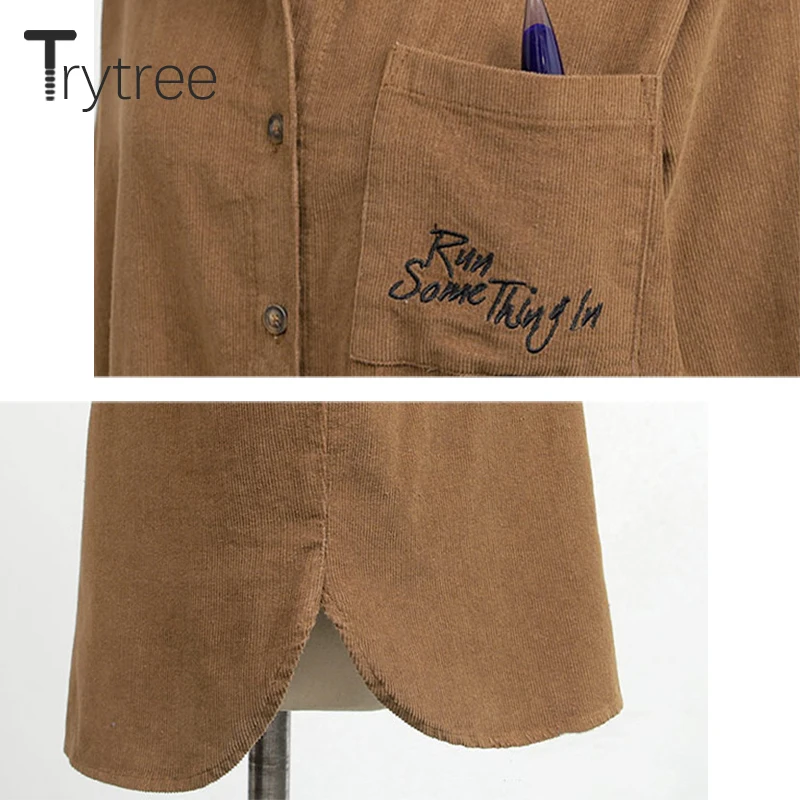 Ttytree 2020 осенне-зимняя женская Повседневная Блузка с отложным воротником