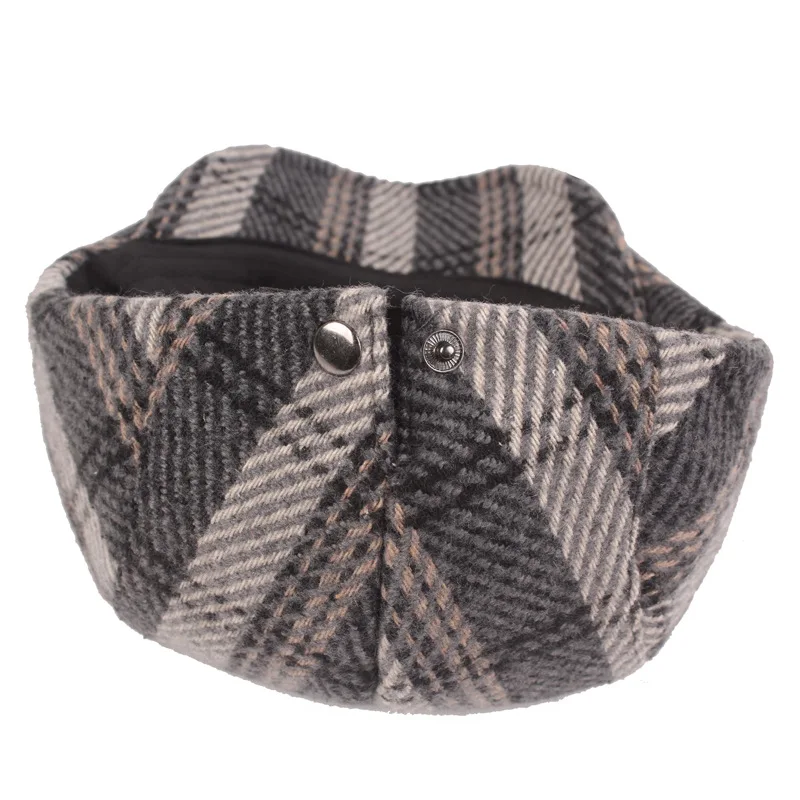 Весенне-осенние шерстяные смешанные кепки Fibonacci в сетку для мужчин газетчика из