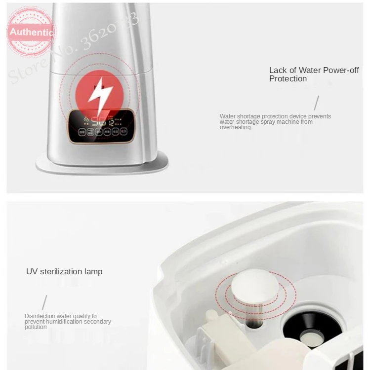 

6L Ultrasonic Air Humidifier Remote Control LCD Screen Negativeion MistMaker Fogger Smart or intelligent Timing Air Purifier
