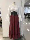 Женские костюмы для косплея в средневековом стиле на Хэллоуин, готический ретро-стиль, Виктория, средневековый карнавал с длинным рукавом, плиссированный корсет, платье