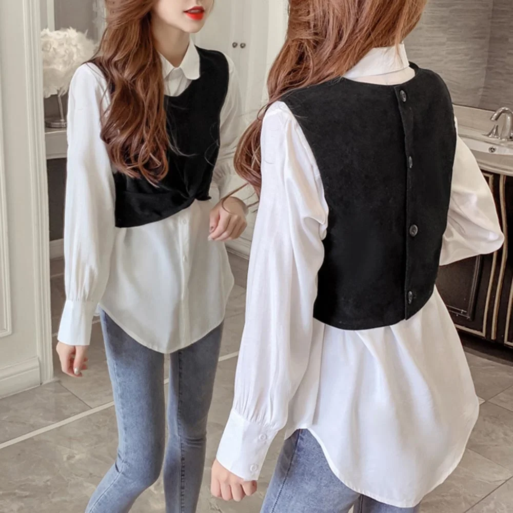 Женская блузка на весну 2021 новый женский дизайнерский короткий плиссированный