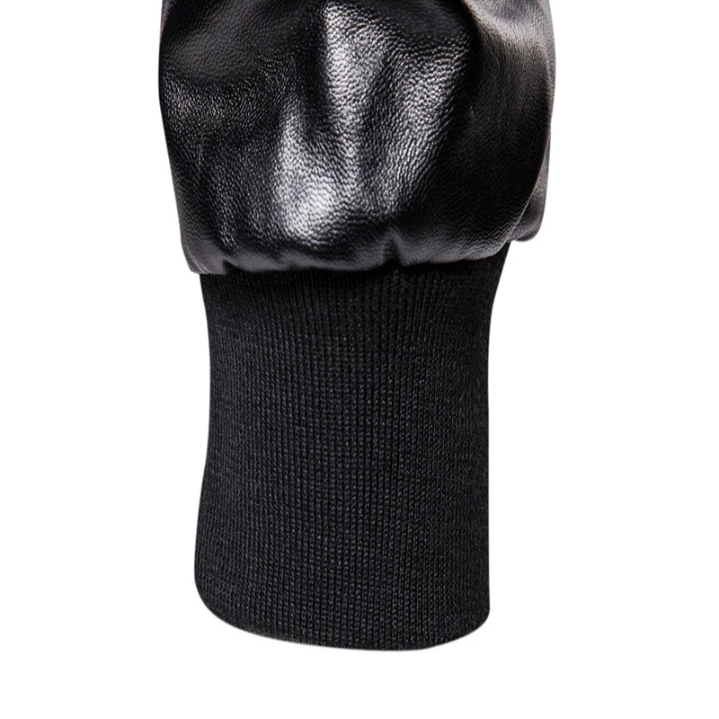 

Men's Leather Jacket Faux Fur Collar Coats Autumn Winter Motorcycle Leather Jacket Men Fashion Bomber PU Coat High Quality