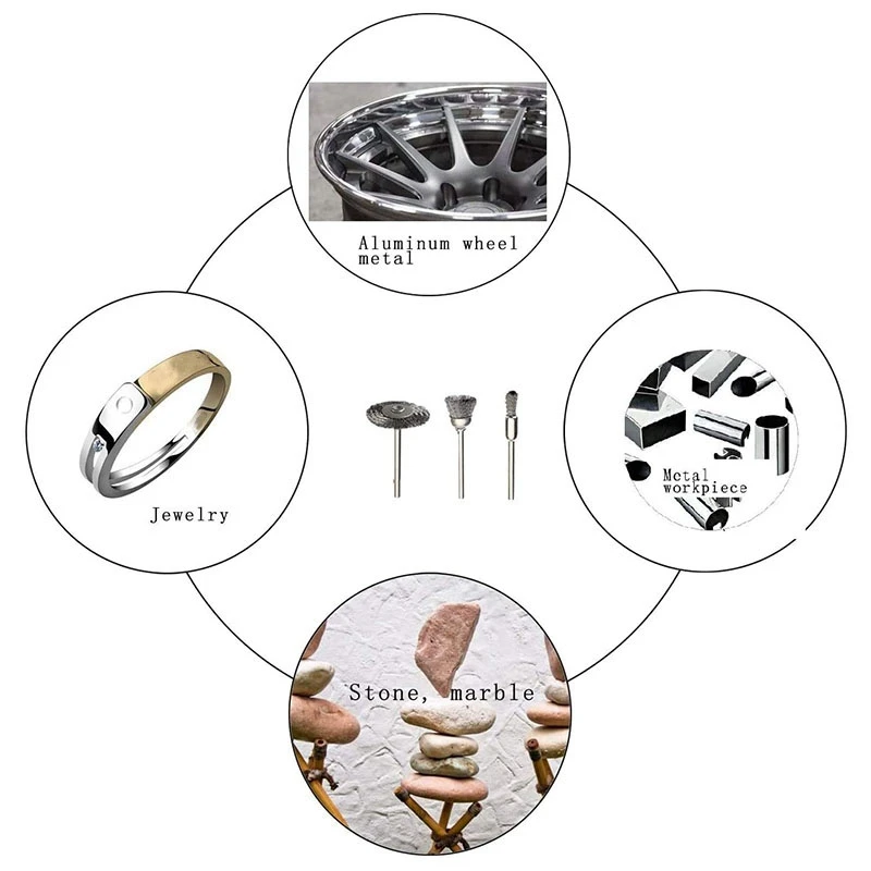 

90Pcs Wire Brushes Set Steel Wire Wheels Pen-Shape Bowl-Shape T-Shape Brushes Set Accessories for Dremel Rotary Tools