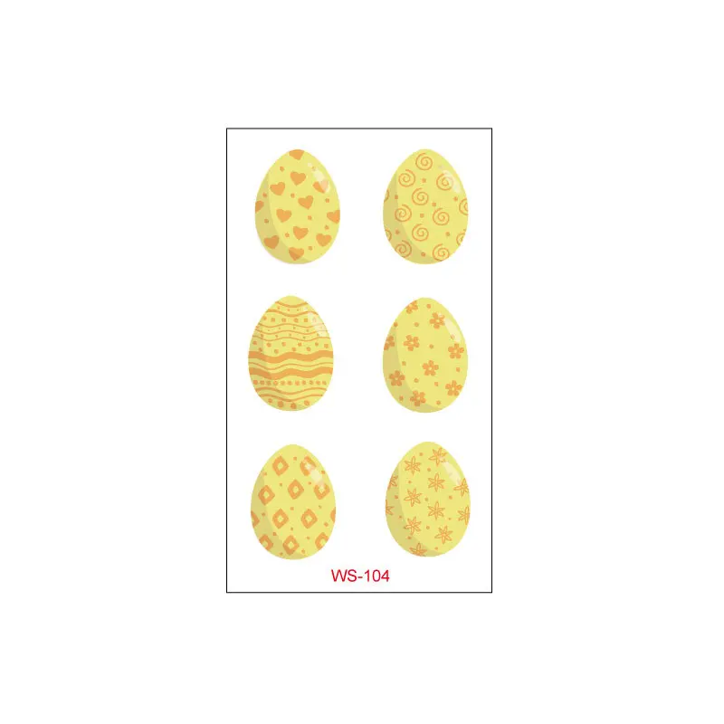 

Cute Cartoon Easter Temporary Tattoo Kid Egg Rabbit Fake Tattoos Boys Girls Arm Body Art Colorful Fake Tatoos Party Decoration