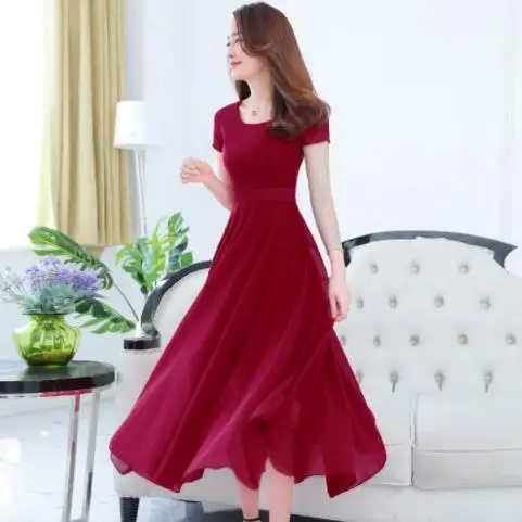 Женское шифоновое платье макси в стиле бохо Длинное Элегантное пикантное для