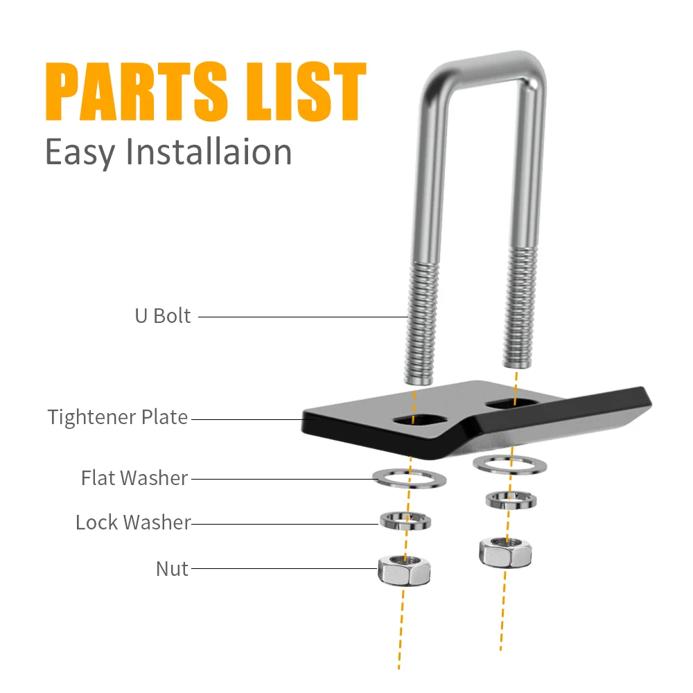 MICTUNING 2 шт U Bolt сцепное устройство для натяжения сверхмощный стабилизатор из