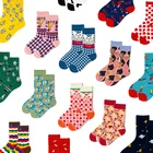 Носки хлопковые унисекс, забавные уличные повседневные спортивные для женщин, животных, собак, Мопсов, скейтбордов, черные белые