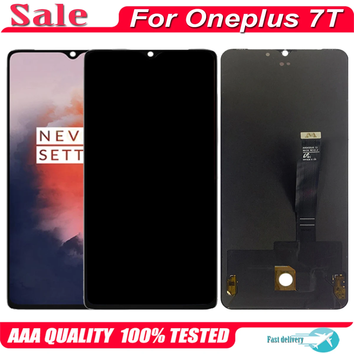 Pantalla LCD AMOLED Original de 6,55 pulgadas para OnePlus 7T, digitalizador de pantalla t&aacute;ctil para OnePlus 7t, reemplazo de pantalla HD1903 HD1900 HD1907-0