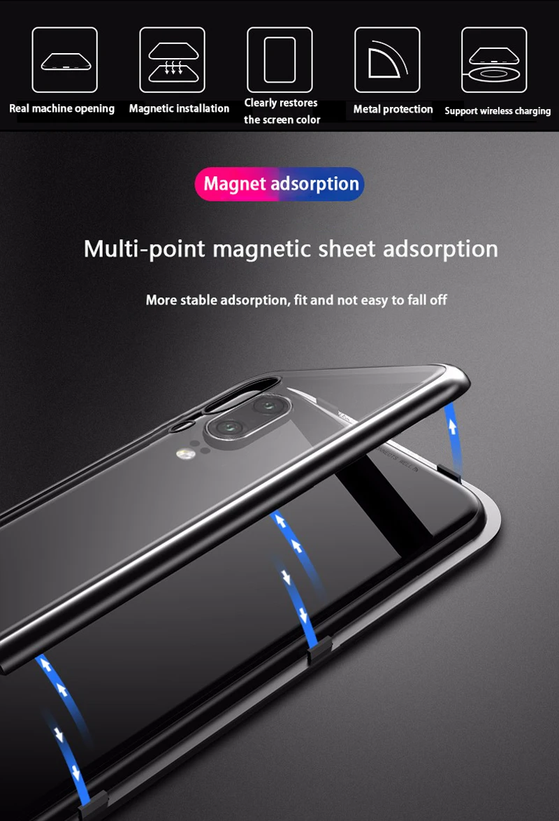 GKK магнитной адсорбции для samsung Galaxy M10 M20 M30 M40 A10 A20 A30 A20E A40 A40s A50 A60 A70 чехол с одной стороны для samsung крышка