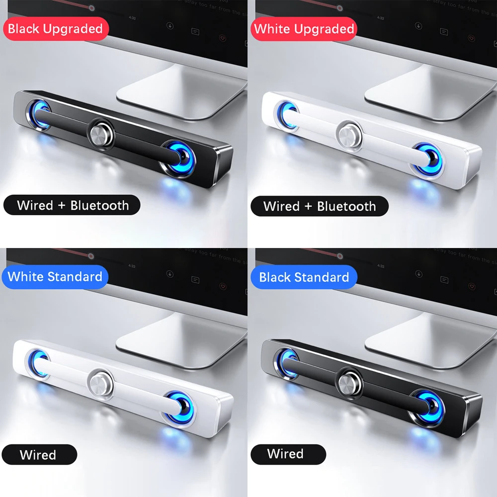 

For Computer TV PC Laptop Wired Speaker Sound Bar Stereo Bass Subwoofer Audio AUX Speaker Surround Sound Bar Box