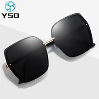 yso 2020 fashion square women sunglasses metal frame polarized uv400 protection oversized sunglasses lady driving glasses 2051