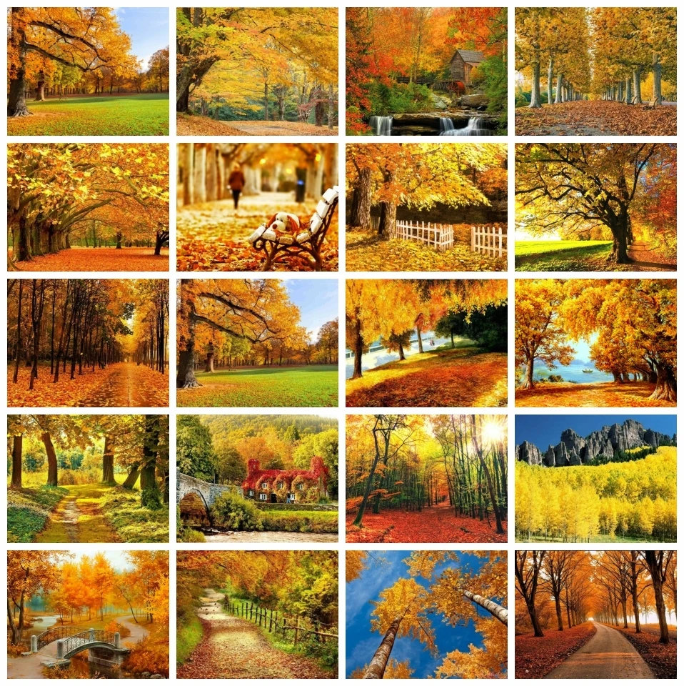 

AZQSD Diamond Painting Forest Tree Handmade Diamond Art Landscape Autumn Cross Stitch Embroidery Home Decor Art 5d Diy