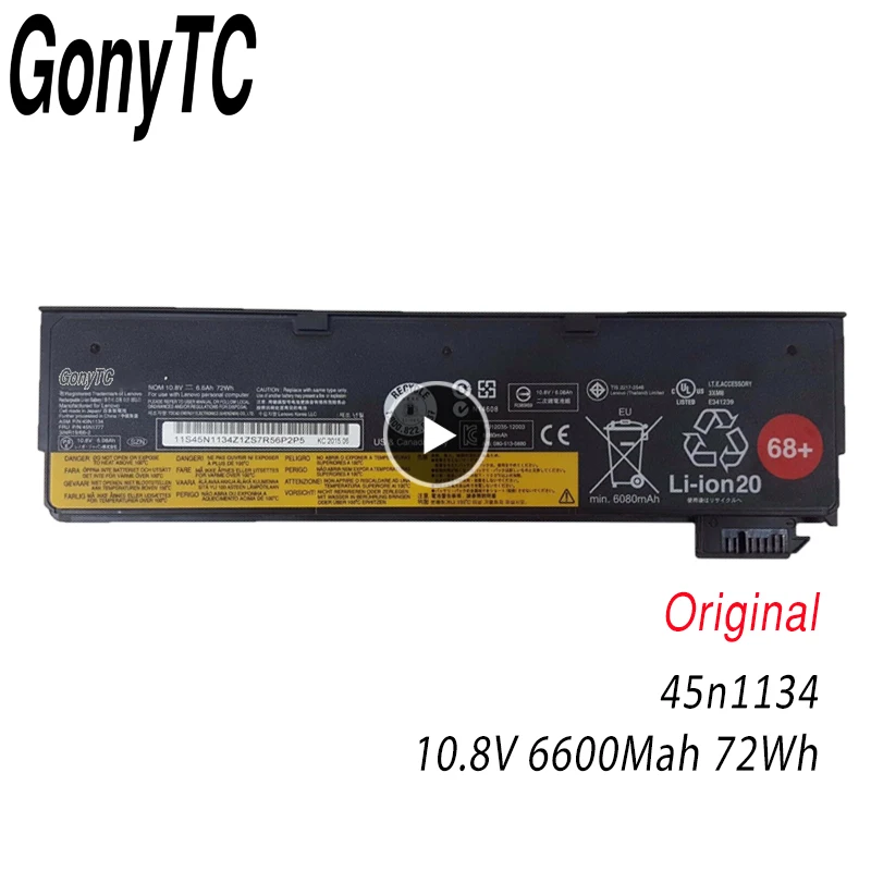 Новый оригинальный аккумулятор GONYTC 45N1134 10 8 В 72wh X240 для Lenovo ThinkPad T440S T440 S440 S540 45N1125