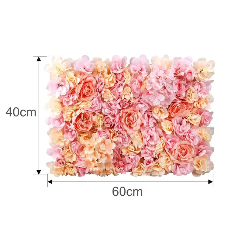 

60x40cm Artificial Silk Hydrangea Rose Flower Wall Panels for Wedding Backdrop Centerpieces Party Decorations Silk Hydrangea Wed