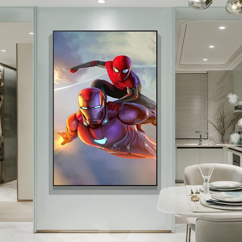 

Avengers Nordic Poster Prints Wall Pictures for Living Room Decor Classic Anime Superhero Movie Marvel Wall Art Canvas Painting