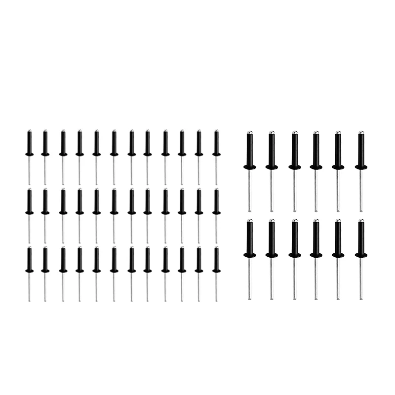 

Aluminum Rivet Blind Hole Flange Rivet Dome Head Open End-Black