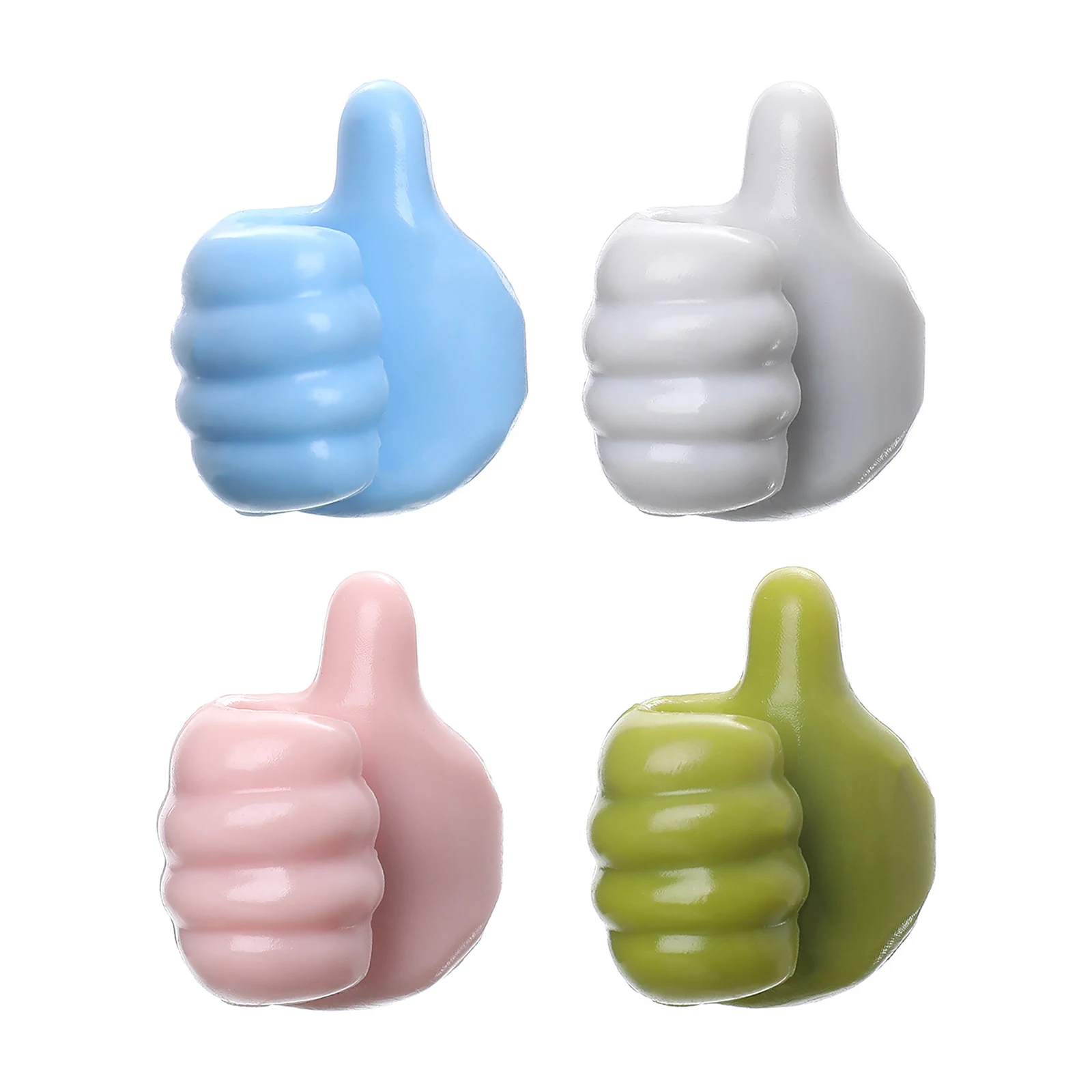 

4 Pcs Mini Thumb Shape Storage Rack Wall Hook Wall Hanger Towel Hooks For Bathroom Kitchen Door Closet Cabinet