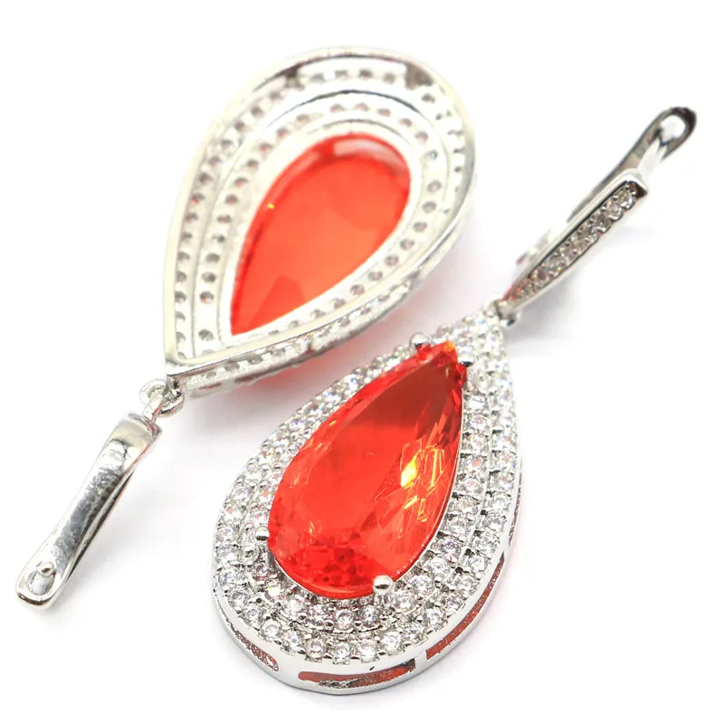 46x18 мм ювелирный набор юбилей создан падение Форма оранжевый Спессартин Гранат CZ