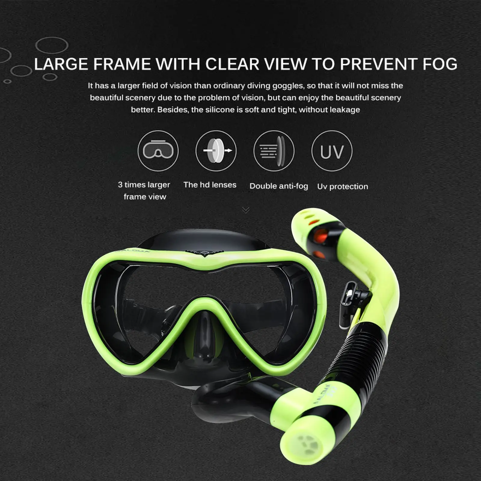 

Snorkeling Mask Snorkel Tube Set Diving Mask Anti-Fog Swimming Diving Goggles Snorkel Tube Underwater Sports Camera