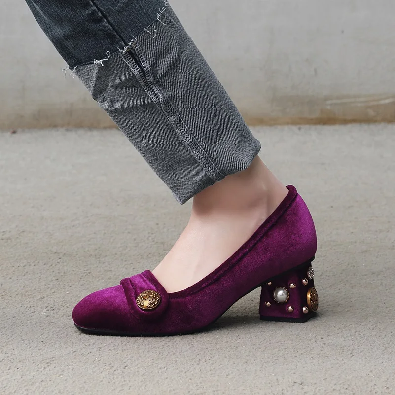 Волчник обыкновенный Женские Ретро туфли лодочки женские круглый носок модная