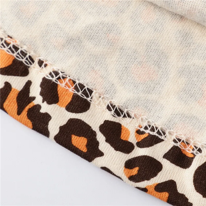 Jumping Meters Children's Leopard Print Girls Dresses Summer Collar Baby Cotton Clothes Short Sleeve Kids Tutu | Детская одежда и