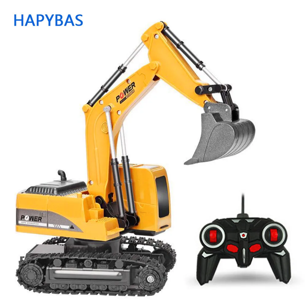 

2020 новые игрушки 2,4 ГГц 6-канальный экскаватор 1:24 RC игрушка Инженерная Радиоуправляемая машина экскаватор из сплава и пластика RTR для детей Р...
