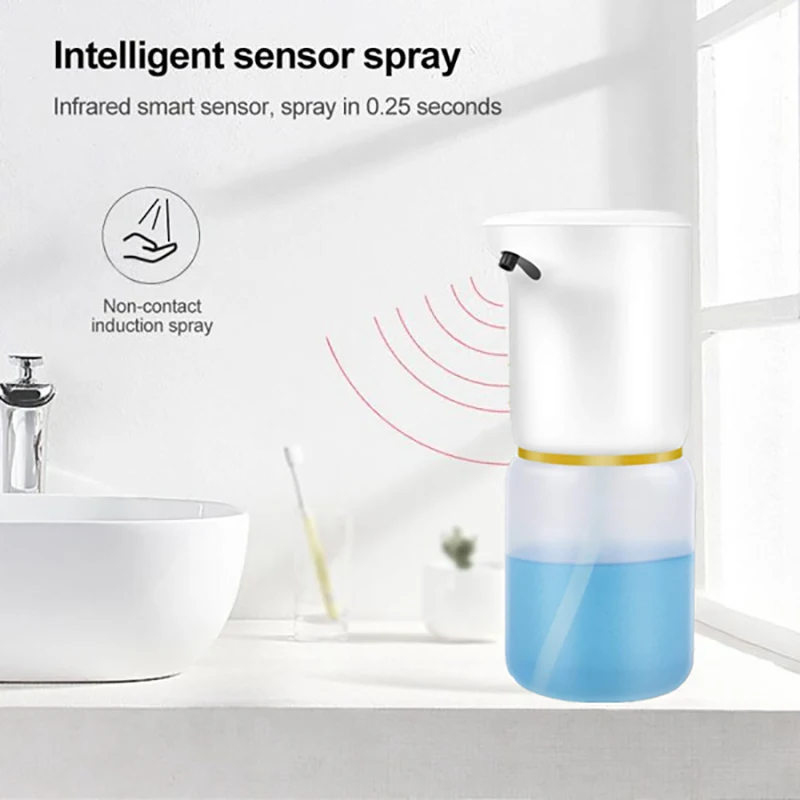 

Automatic Soap Dispenser Pressless 14Oz USB Charging Alcohol Sprayer Hand Dispenser Waterproof Adjustable for Home