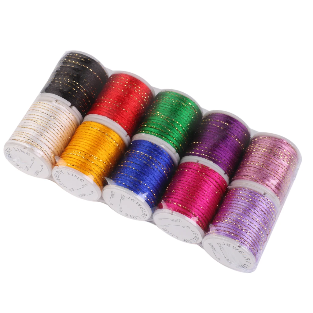 

Stretchy Nylon Gold Wire Roll String Thread Cord DIY Jewelry Making 5m