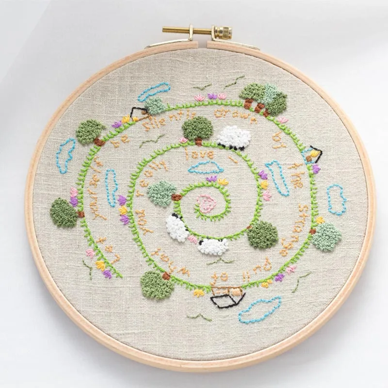 Набор для вышивания своими руками набор рукоделия с цветными нитями подарки