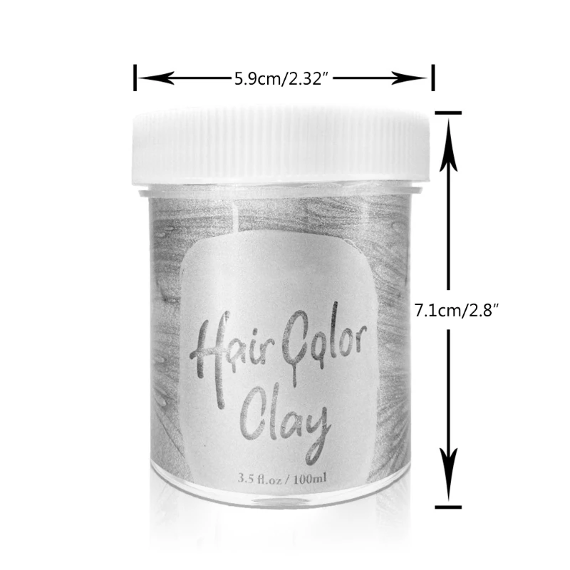 

100g Temporary Hair Color Clay Disposable Instant Hair Dyeing Colored Mud Gel Cream DIY Modeling Hairstyle Styling Wax M76F