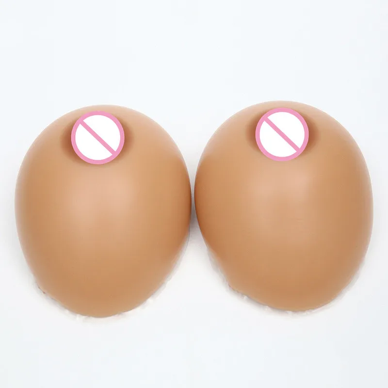 J Cup 4600g/pair Silicone Breast Forms Artificial Fake Boobs Transgender Cosplay Bras for Women Plus Size Strapless Bra
