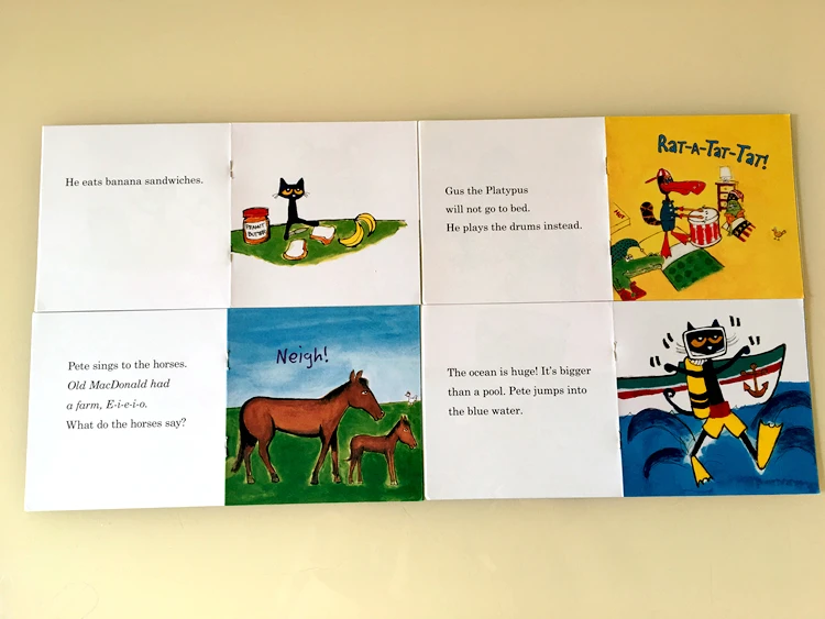 12 книг/набор детские книги с надписью Pete Cat 13 х13 см|Чтение| |