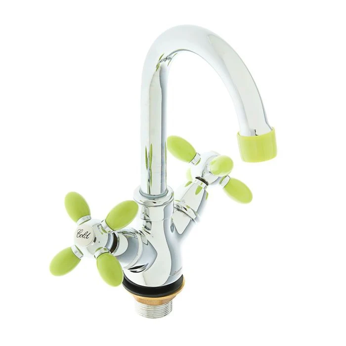 Accoona double lever basin mixer with nut 197518 Plumbing for the sink For bathroom Faucets Fixture Home Improvement | Обустройство