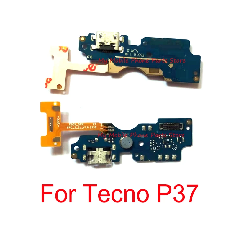 

New USB Charging Port Dock Board Flex Cable For Tecno P37 USB Charge Charger Board Port Replacements Repair Parts