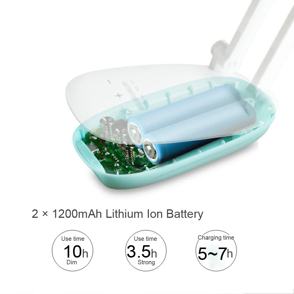 rechargeable foldable 4level led desk lamp eye protection save energy reading lamp for student touch switch power bank for phone free global shipping