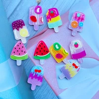 1020 new shiny cute cartoon popsicle series acrylic flat diy crafts mobile phone case decoration accessories 022