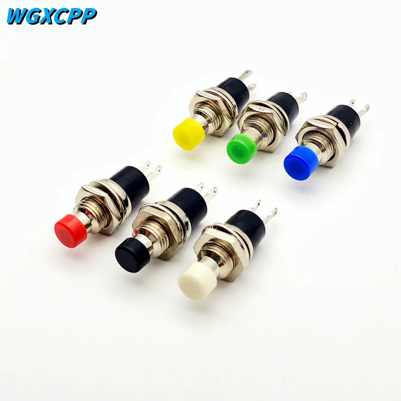 6 шт. мини круглый Мгновенный кнопочный переключатель Пресс само сброс PBS 110 7 мм