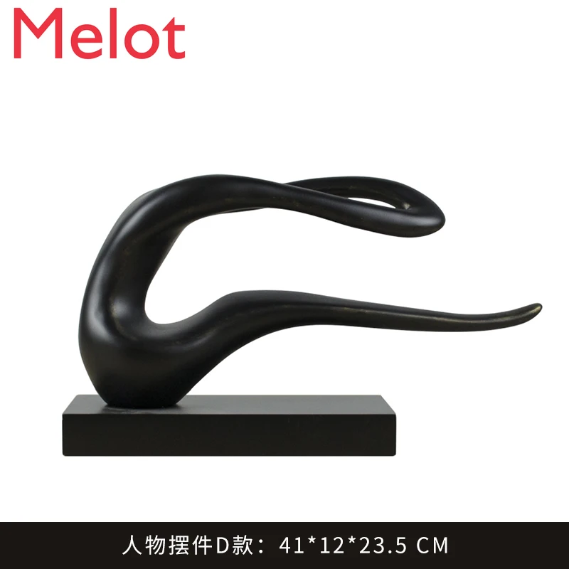 

Vich Simple Modern Creative Sports Figure Decoration Black Sculpture Hotel Sales Office Model Room Soft Decoration