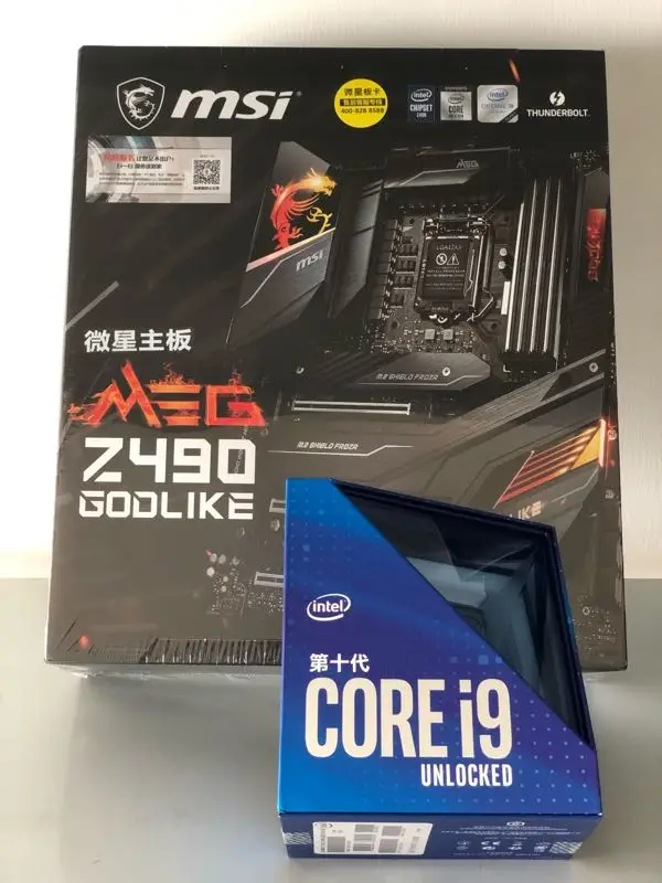 

MSI MEG Z490 GODLIKE motherboard+Intel i9-10900K CPU motherboard+CPU set