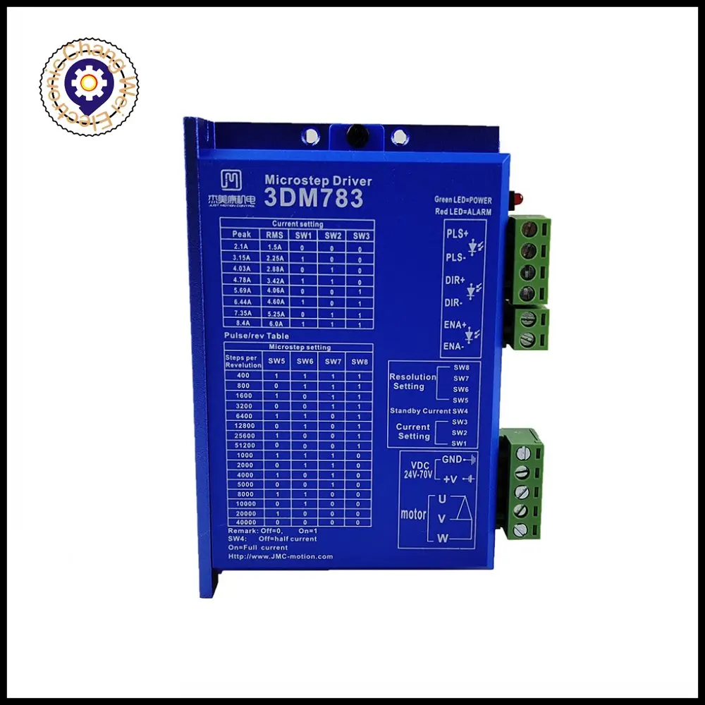 

CNC lot JMC 3DM783 3 phase Nema 34 nema 23 hybrid stepper motor driver/controller/amplifier DC24-70V 1.8-8.3A 32bit DSP
