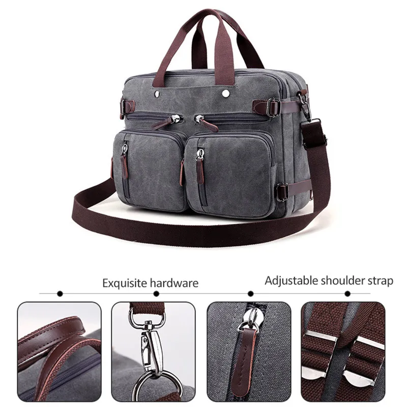 Мужская Холщовая Сумка Большой Вместительный портфель для путешествий сумка