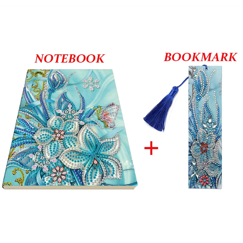Блокнот А5 в форме бабочки алмазная Закладка специальной формы для рисования