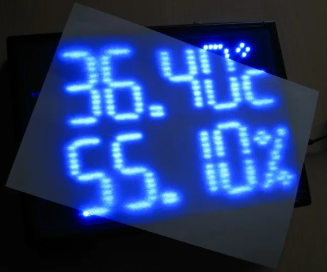 

large size indoor temperature and humidity led display,led clock,led panel(HIT-H1),free shipping