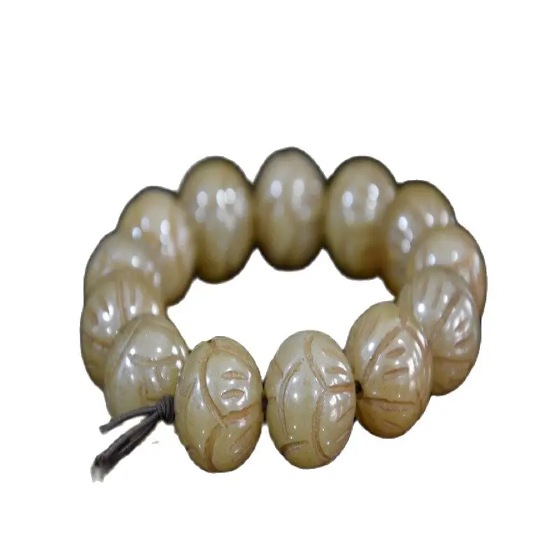 

Old Kangwa stone lotus Bead Bracelet