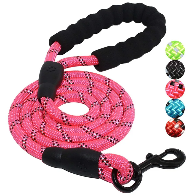 

Pet Leash Reflective Strong Dog Leash 1.5M Long with Comfortable Padded Handle Heavy Duty Training Rope for Medium Big Dog