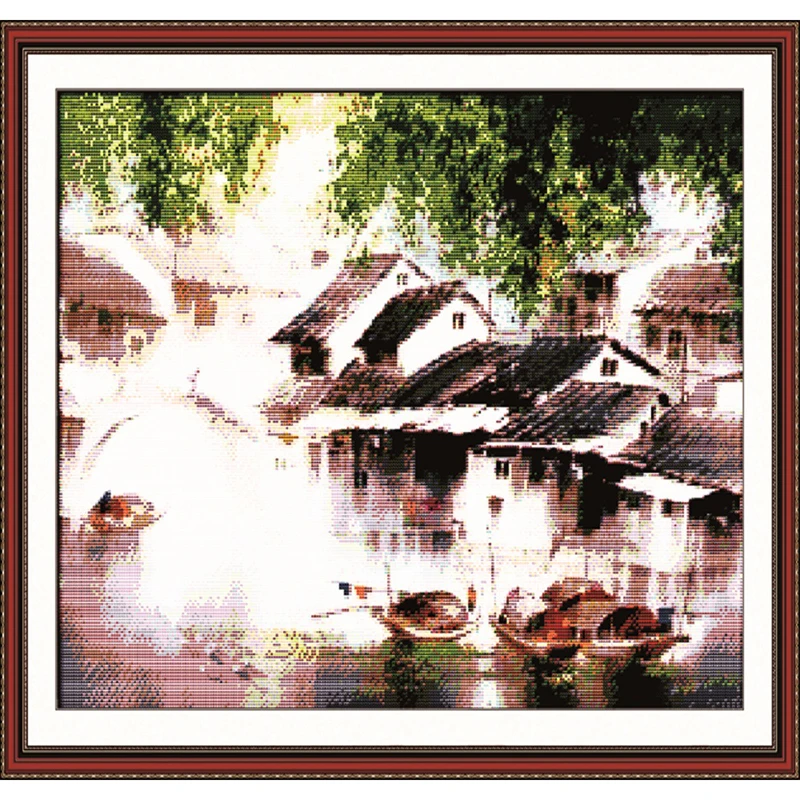 

Весенний пейзаж Южного Креста наборы для вышивки 11CT 14CT Набор для вышивки китайского Креста