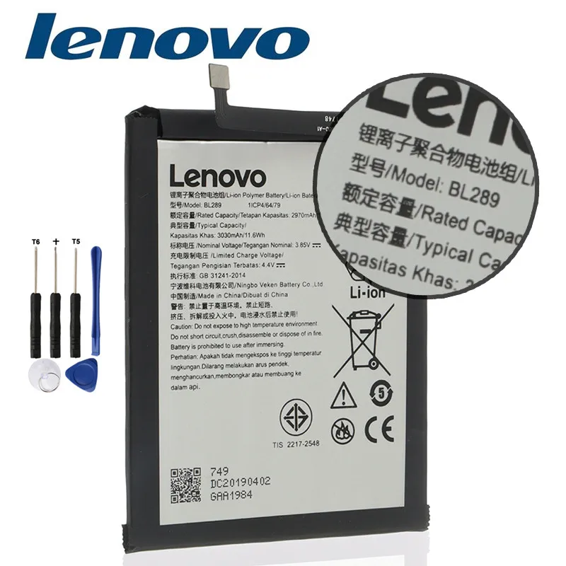 Аккумулятор 100% мА ч для Lenovo K5 Play BL289 3030 оригинал | Мобильные телефоны и аксессуары